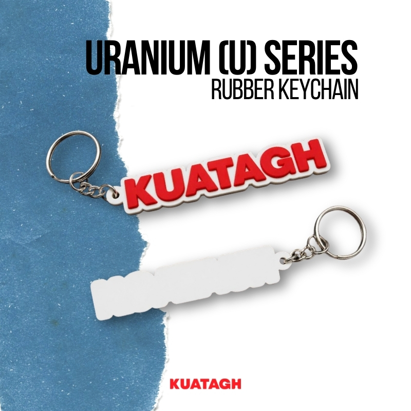 URANIUM (U) SERIES RUBBER KEYCHAIN